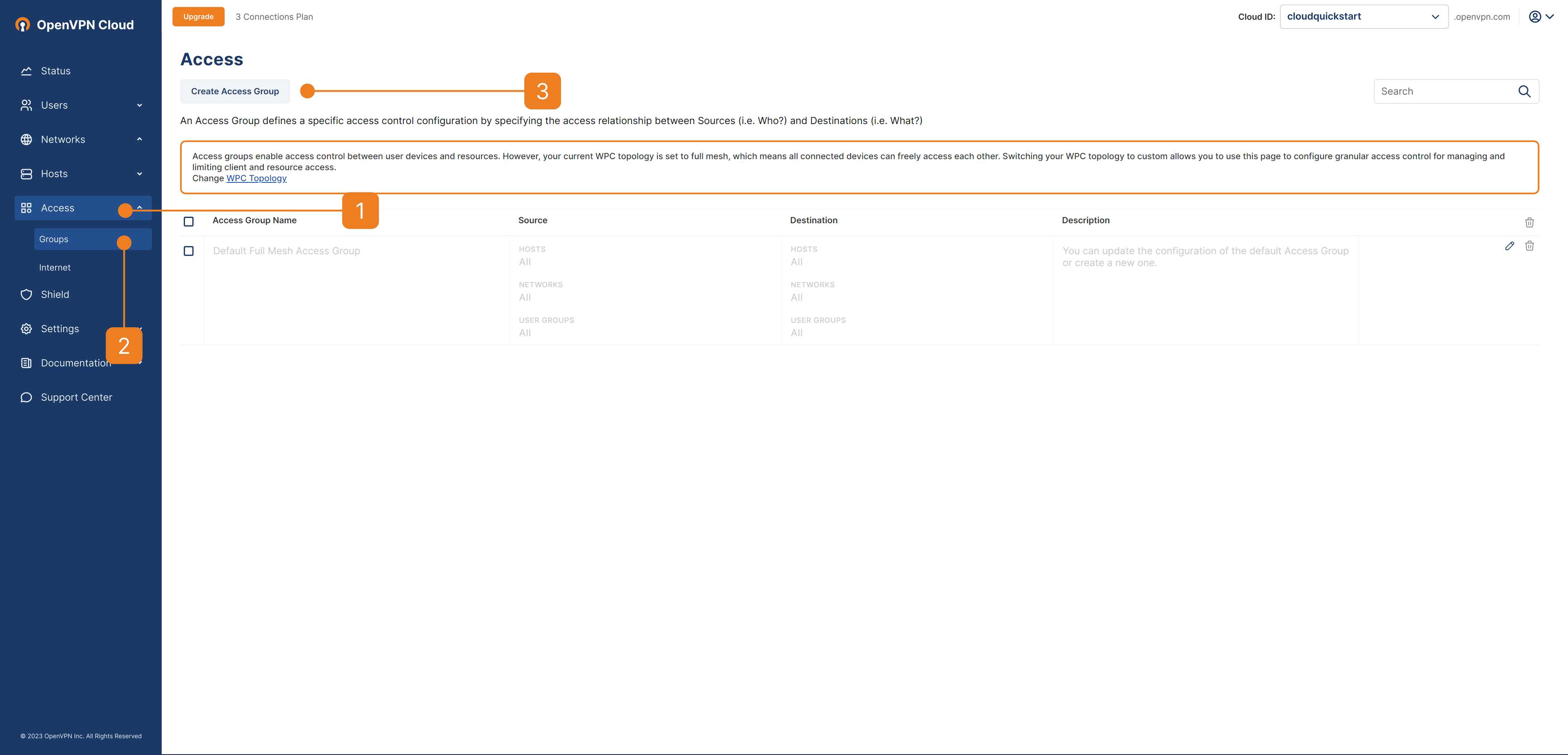 Access Control | OpenVPN Cloud Quick Start